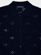 Frescobol Carioca Navy Angra Clube Raul Crochet Cardigan