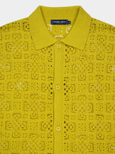 Frescobol Carioca Lemon Raul Crochet Knit Cardigan