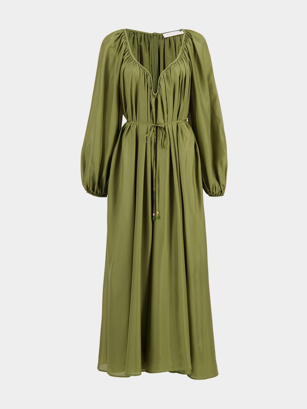 Zimmermann Khaki Green Acacia Maxi Dress