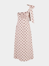 Zimmermann Beige Acacia One-Shoulder Linen Midi Dress