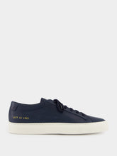 Common Projects Navy Blue Summer Achilles Leather Sneakers
