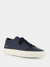 Common Projects Navy Blue Summer Achilles Leather Sneakers