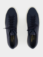 Common Projects Navy Blue Summer Achilles Leather Sneakers