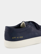 Common Projects Navy Blue Summer Achilles Leather Sneakers