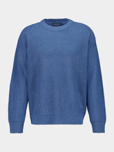 Frescobol Carioca Denim Blue Jardim Linen Sweater