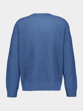 Frescobol Carioca Denim Blue Jardim Linen Sweater