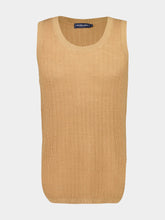 Frescobol Carioca Beige Prado Ribbed Cotton Vest