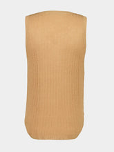 Frescobol Carioca Beige Prado Ribbed Cotton Vest