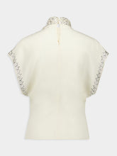 Rabanne Cream Crossed Neck Top
