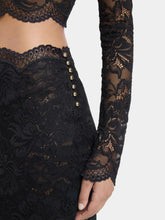Rabanne Black Lace Midi Skirt