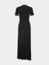 Rabanne Black Draped Jersey Long Dress