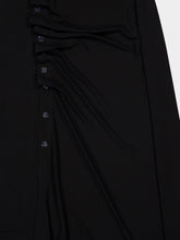 Rabanne Black Draped Jersey Long Dress