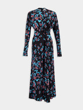 Rabanne Printed Long-Sleeve Midi Dress