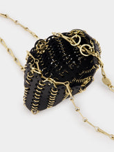 Rabanne Black Leather 1969 Nano Bag