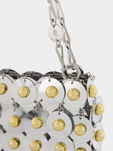 Rabanne Silver Sparkle Nano Sphere Bag