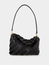 Rabanne Black Calfskin Paco Shoulder Clutch