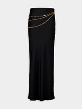 Rabanne Long Black Skirt with Chain