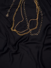 Rabanne Long Black Skirt with Chain