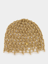 Rabanne Gold Metallic Crochet Beanie