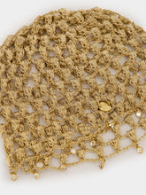 Rabanne Gold Metallic Crochet Beanie