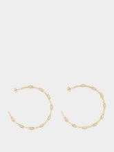 Rabanne Gold Nano Chain Hoop Earrings
