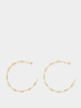 Rabanne Gold Nano Chain Hoop Earrings