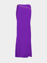 Rabanne Violet Maxi Skirt with Gold Chain Belt