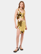 Rabanne Golden Sparkle Assembly Skirt