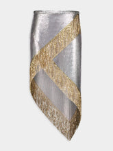 Rabanne Asymmetrical Chainmail Skirt with Metallic Fringes