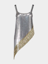 Rabanne Asymmetrical Chainmail Top with Metallic Fringes