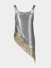 Rabanne Asymmetrical Chainmail Top with Metallic Fringes