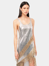 Rabanne Asymmetrical Chainmail Top with Metallic Fringes