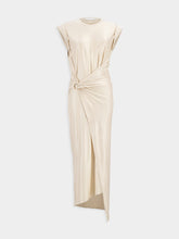 Rabanne Nude Draped Dress with Piercing Detail