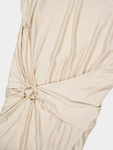 Rabanne Nude Draped Dress with Piercing Detail