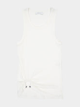 Rabanne White Tank Top with Waist Piercing Detail