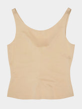 Rabanne Draped Raffia-Colored Top with Metallic Details