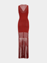 Rabanne Crochet Dress with Fringes and Pearls