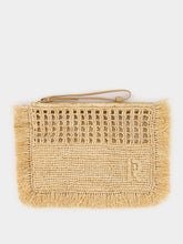 Rabanne Raffia Clutch with Frayed Detailing