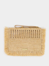 Rabanne Raffia Clutch with Frayed Detailing