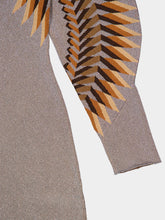 Rabanne Silver Long Lurex Jacquard Dress