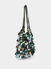 Rabanne Green and Blue Sequined Shoulder Bag