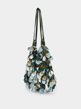 Rabanne Green and Blue Sequined Shoulder Bag