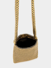 Rabanne Mini Gold Pixel Mesh Bag