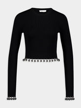 Rabanne Black Beaded Wool Jumper