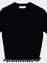 Rabanne Black Beaded Wool Jumper