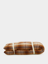 Madam Stoltz Pumpkin Spice Checked Cotton Mattress