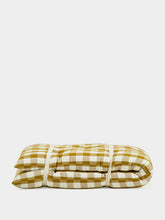Madam Stoltz Mustard Checked Cotton Mattress