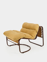 Honoré Camel Campo Corduroy Armchair with Glazed Brown Frame