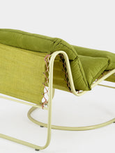 Honoré Khaki Campo Corduroy Armchair with Glazed Beige Frame