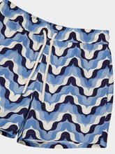 Frescobol Carioca Blue Deserto Print Swim Shorts
